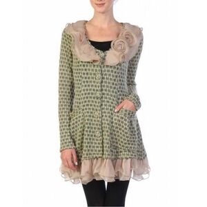 Anthropologie Ryu Ruffled Whimsical Coat